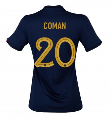 Frankrike Kingsley Coman #20 Hemmatröja Dam VM 2022 Kortärmad